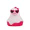 3.75" White & Pink Ghost Rubber Duck by Creatology™